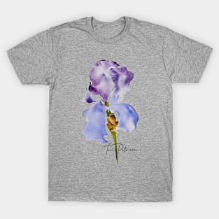 Blue Purple Iris Watercolor T-Shirt